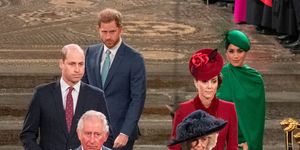 de koninklijke familie tijdens de commonwealth day dienst 2020