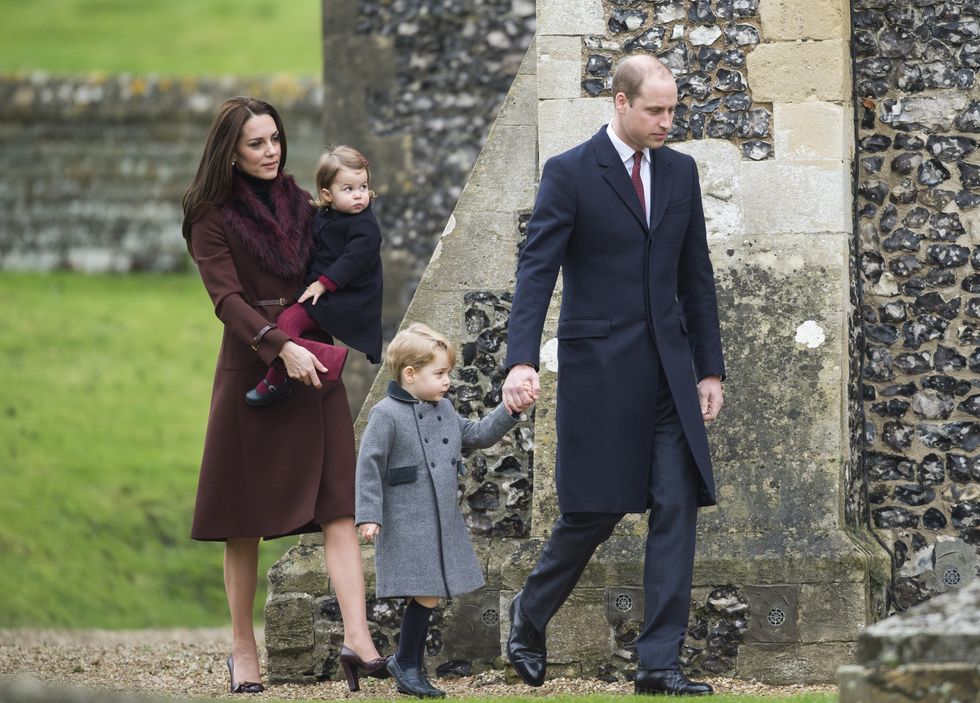 The Middleton Family Attend Church On Christmas Day