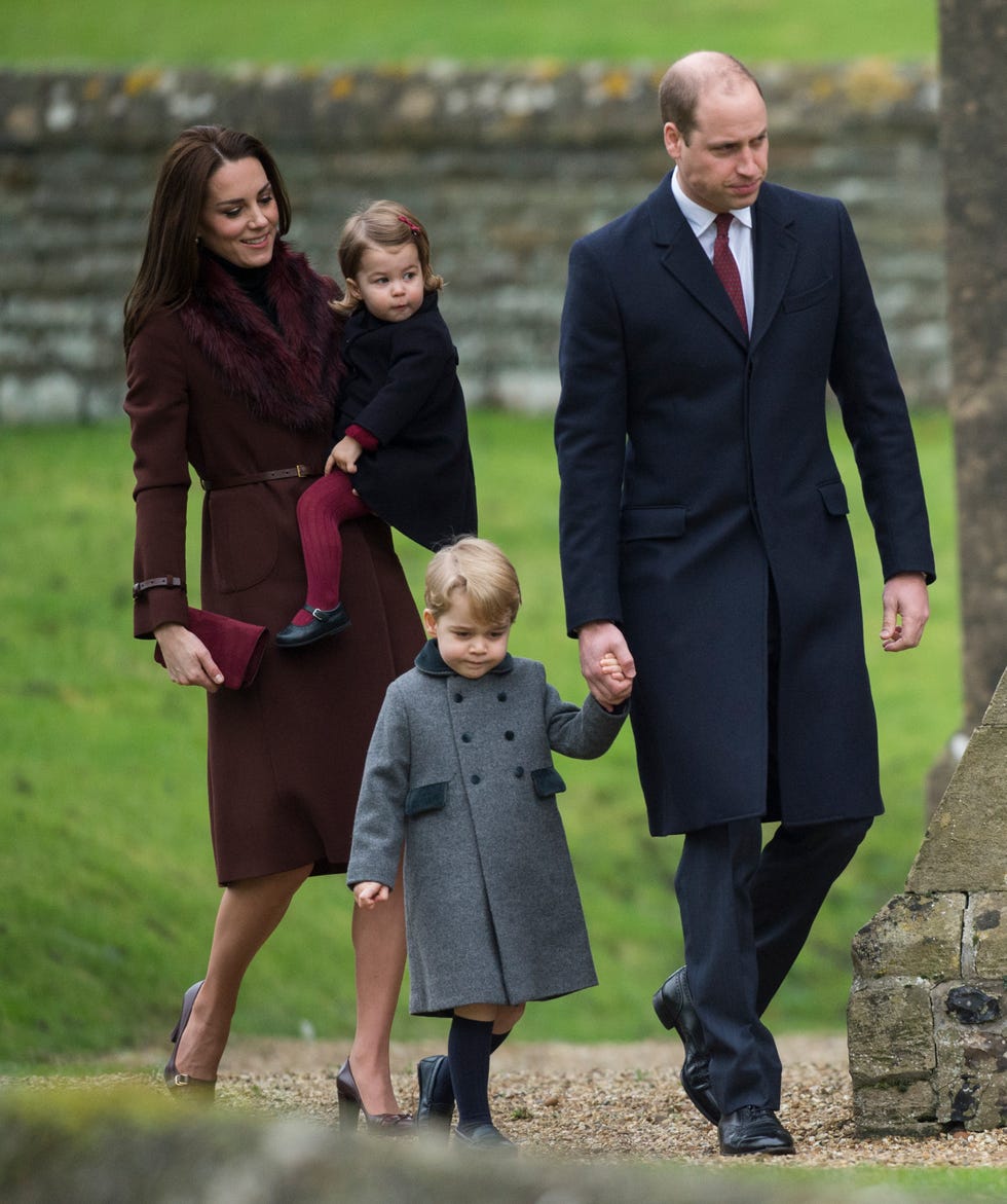 The Middleton Family Attend Church On Christmas Day