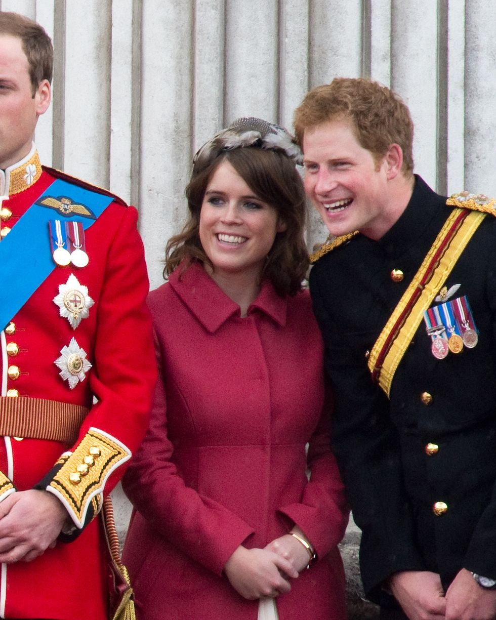 princess eugenie and prince harry at trooping the colour 2012