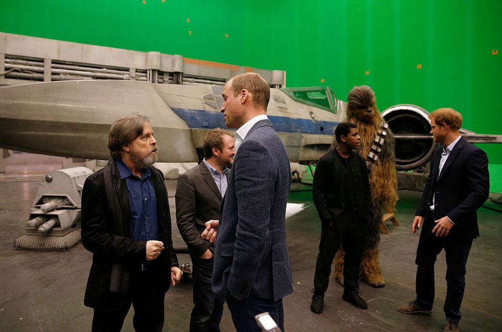 The Duke Of Cambridge And Prince Harry Visit The 'Star Wars' Film Set