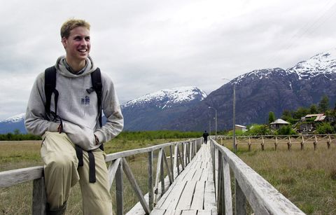 Prince William On Walkway In Chile