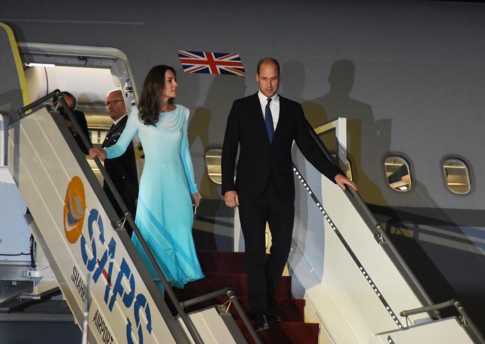 Prince William, Kate Middleton, plane, flight, thunderstorms, Pakistan, royal tour