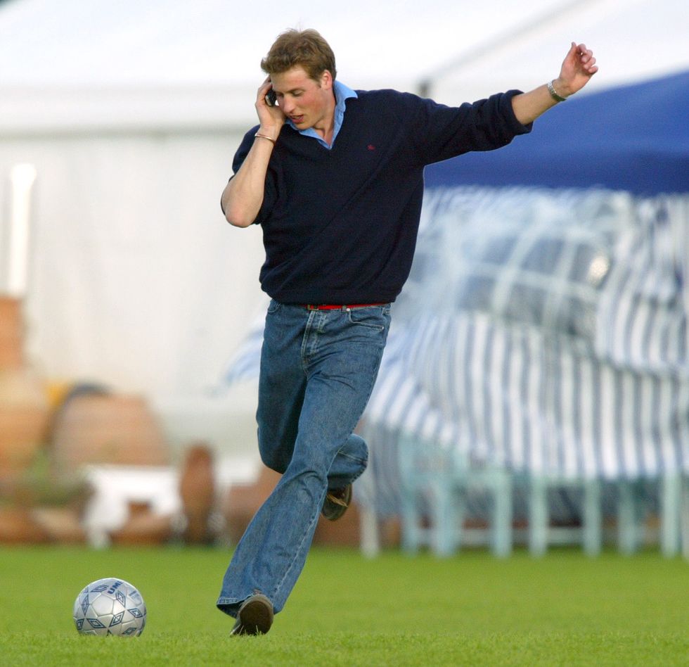 Prince William Plays Football.
