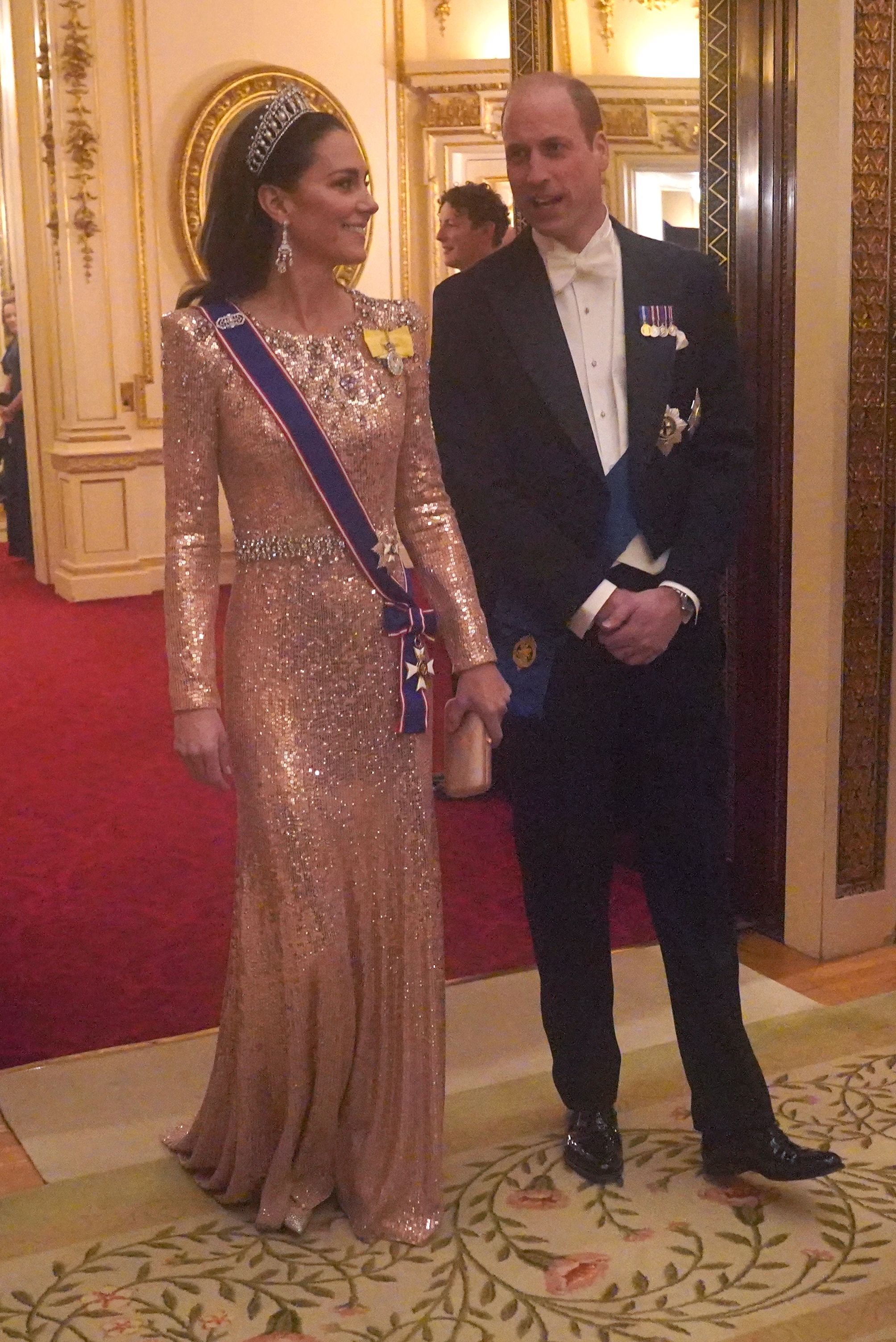 The Royal Family on X: This evening, The King and Queen, accompanied by  The Prince and Princess of Wales, welcomed the world's ambassadors to  Buckingham Palace.  / X