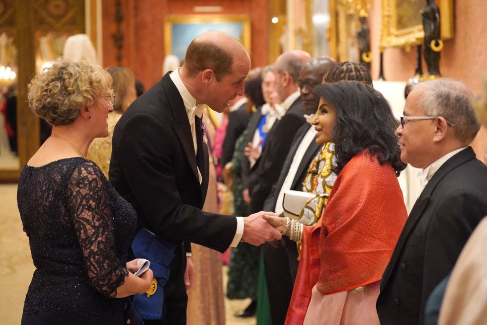 The Royal Family on X: This evening, The King and Queen, accompanied by  The Prince and Princess of Wales, welcomed the world's ambassadors to  Buckingham Palace.  / X