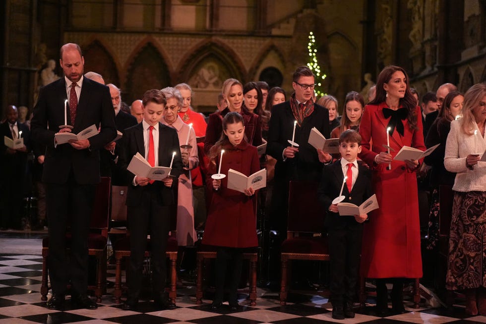 members of the royal family attend the 'together at christmas' carol service