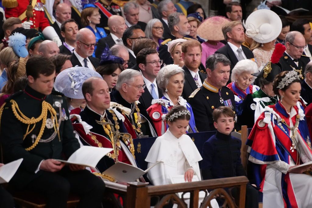 See a Photo of Prince Harry Side Eye Prince William at the Coronation