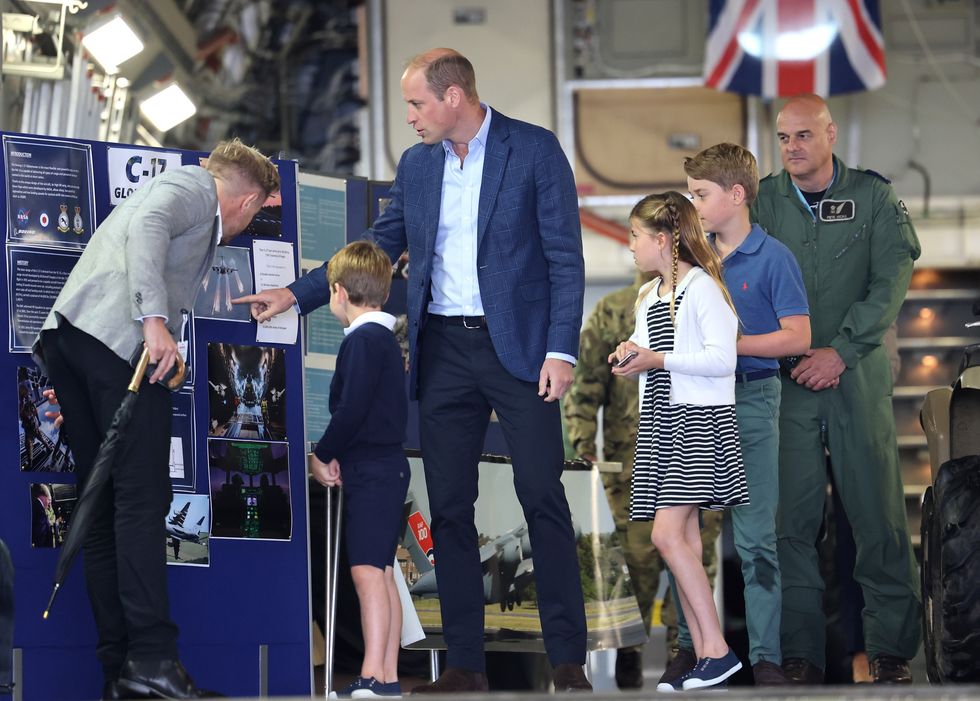 the prince and princess of wales visit the air tattoo