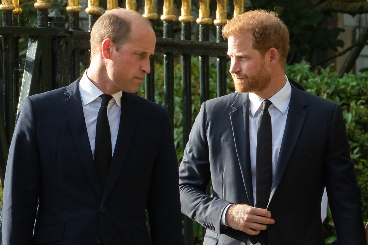 prince and princess of wales and duke and duchess of sussex walkabout outside windsor castle