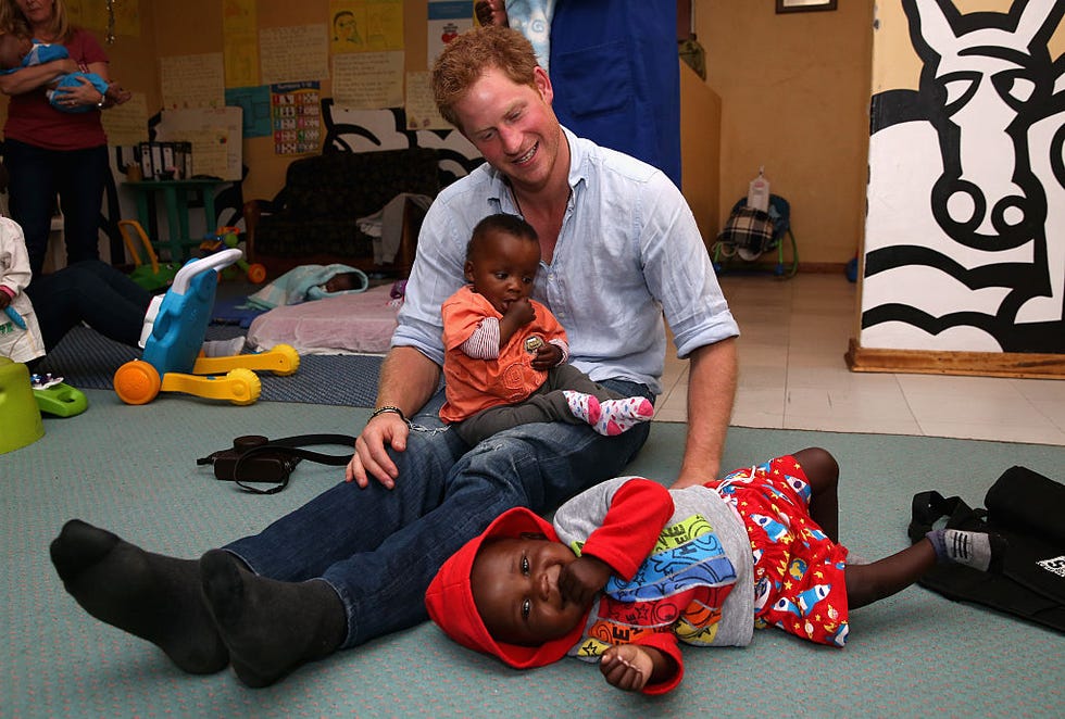 Prince Harry with the Sentebale charity in Lesotho