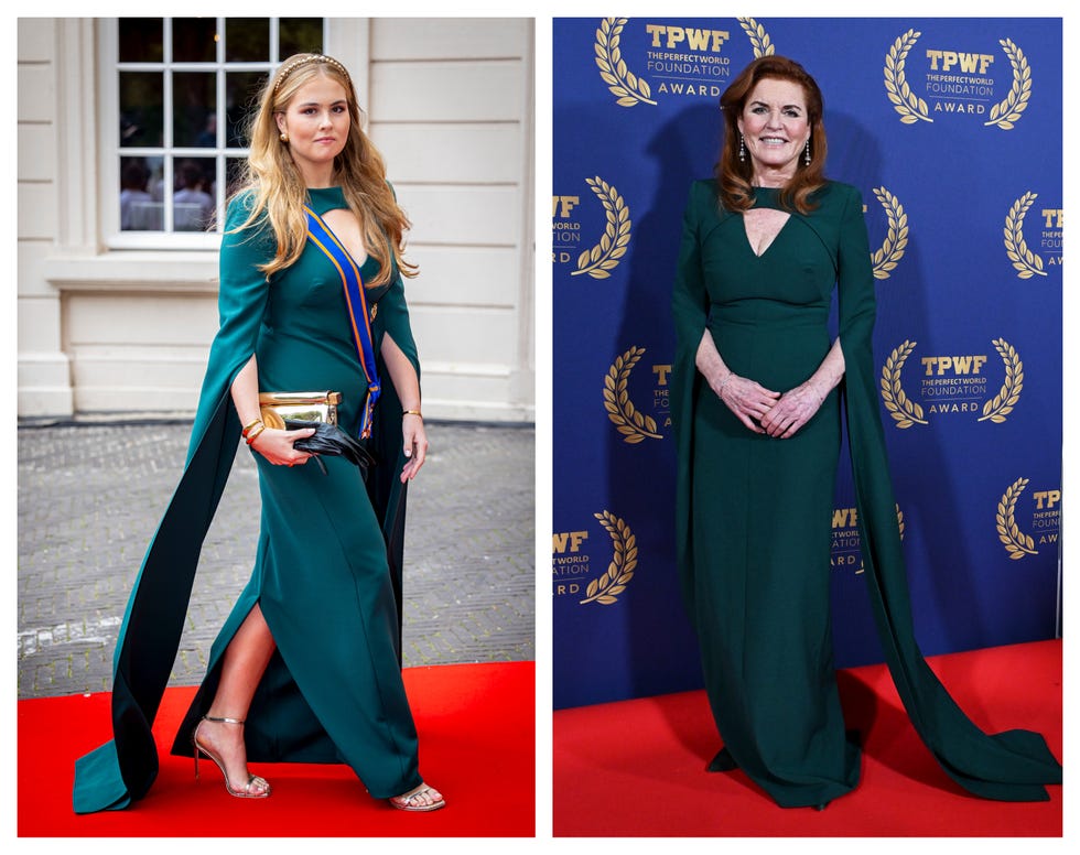 princess amalia sarah ferguson safiyaa green dress