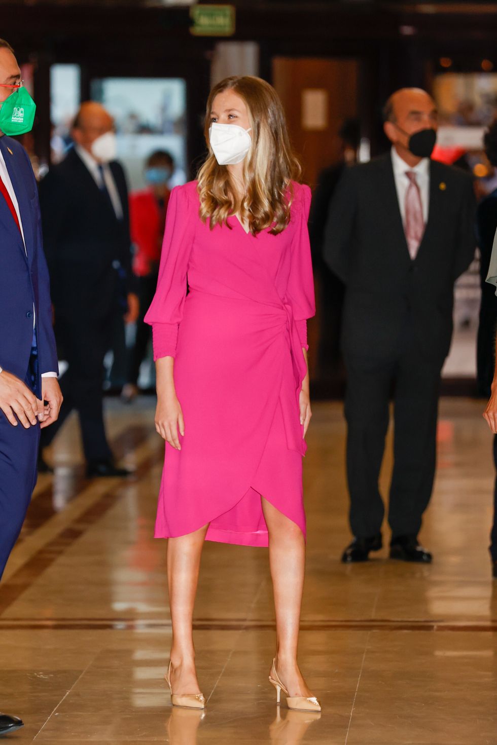 La princesa Leonor con vestido rosa de española 'low'