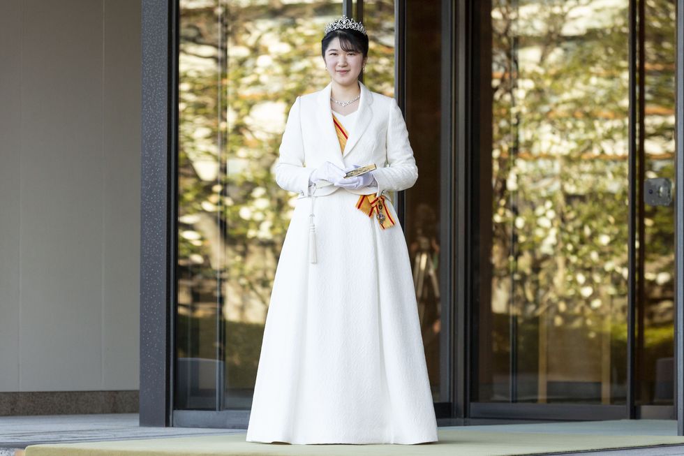 japan's princess aiko greets media upon her coming of age