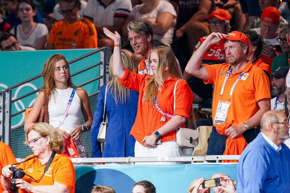 Princess Alexia wears a white sleeveless shirt at the Olympics