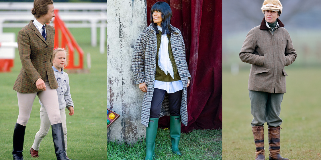 three individuals in equestrian attire showcasing various styles suitable for outdoor activities