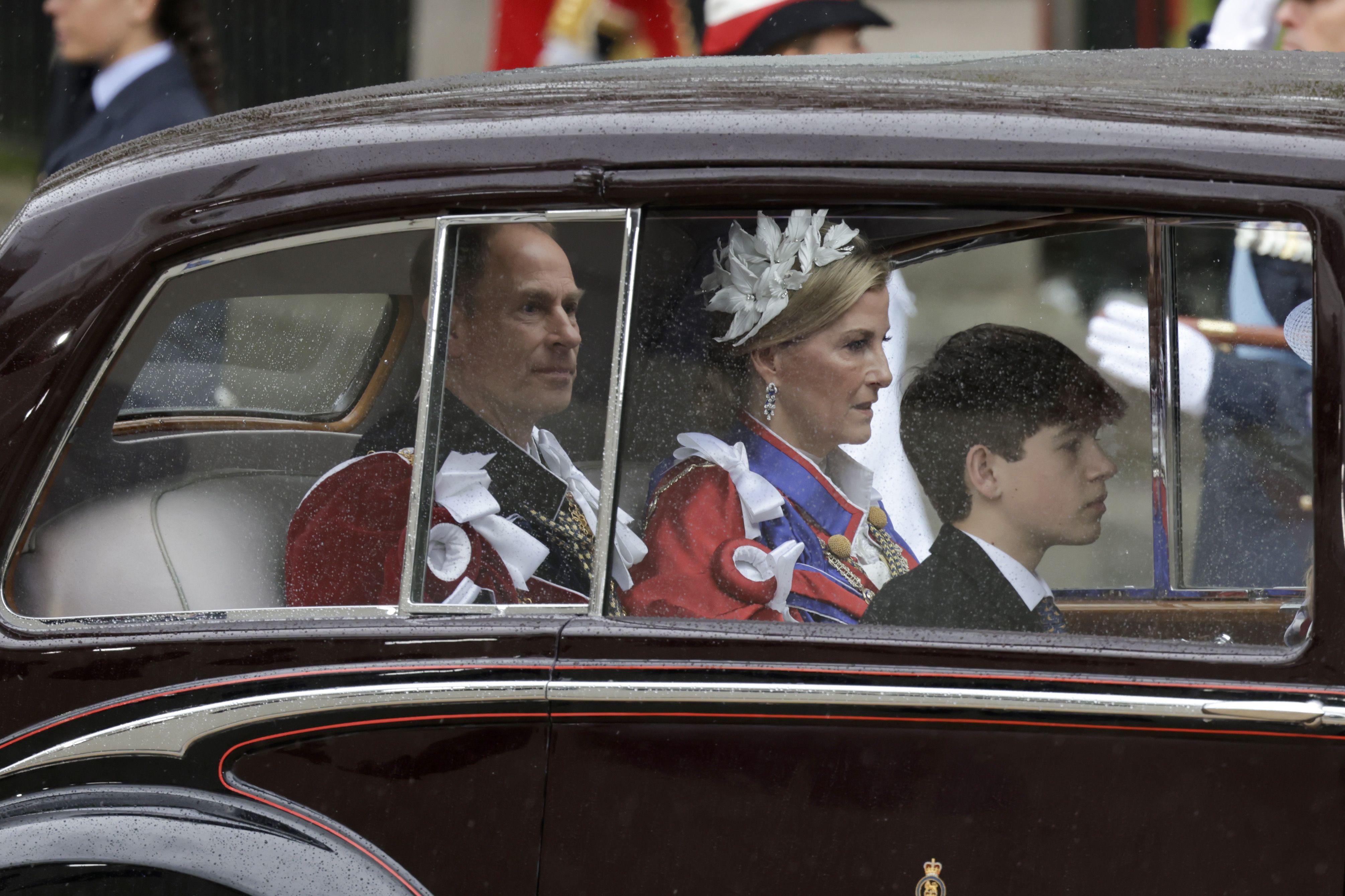 Exterior shots of Princess Anne arrives at a venue during the