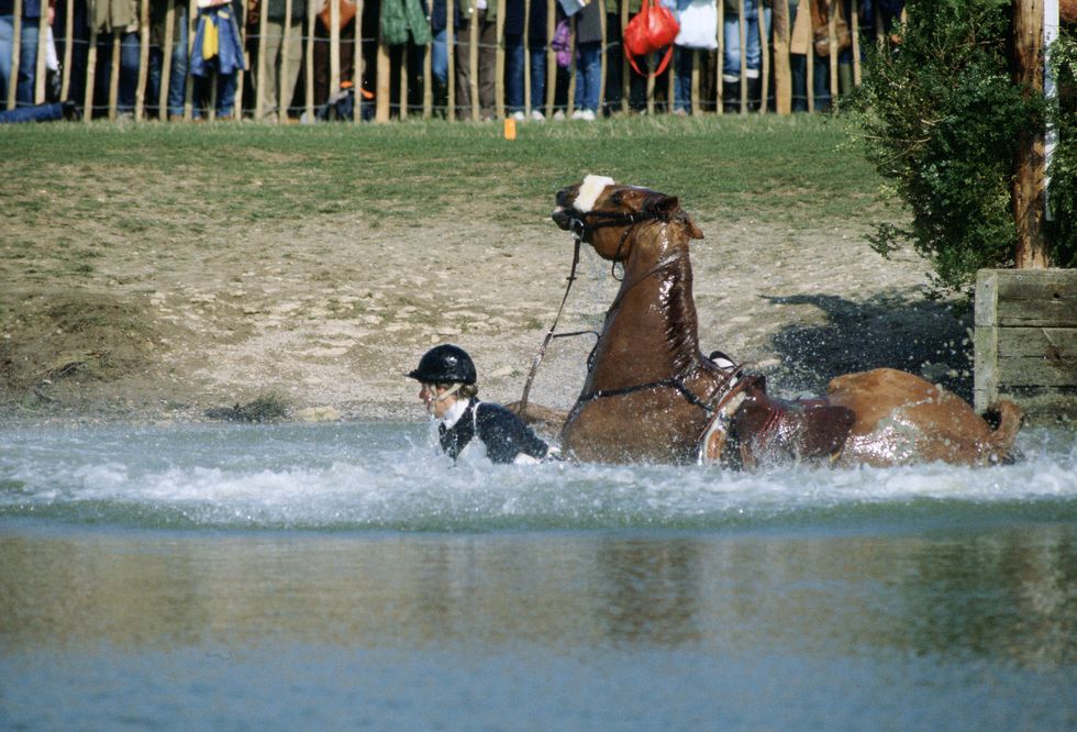 Anne Fall At Water Jump