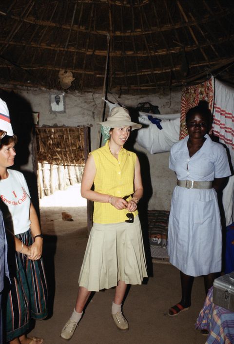 Princess Anne in Gambia working as a patron for Save the Chi