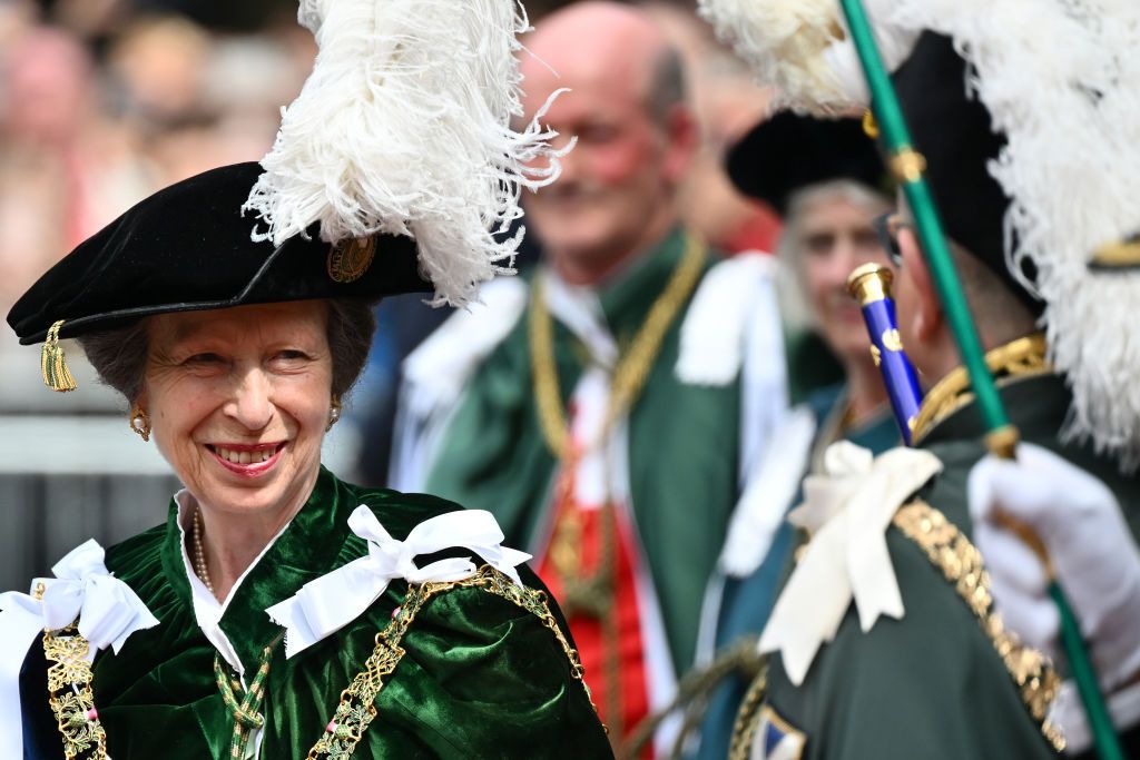 Princess Anne wears traditional robes for honours in Scotland