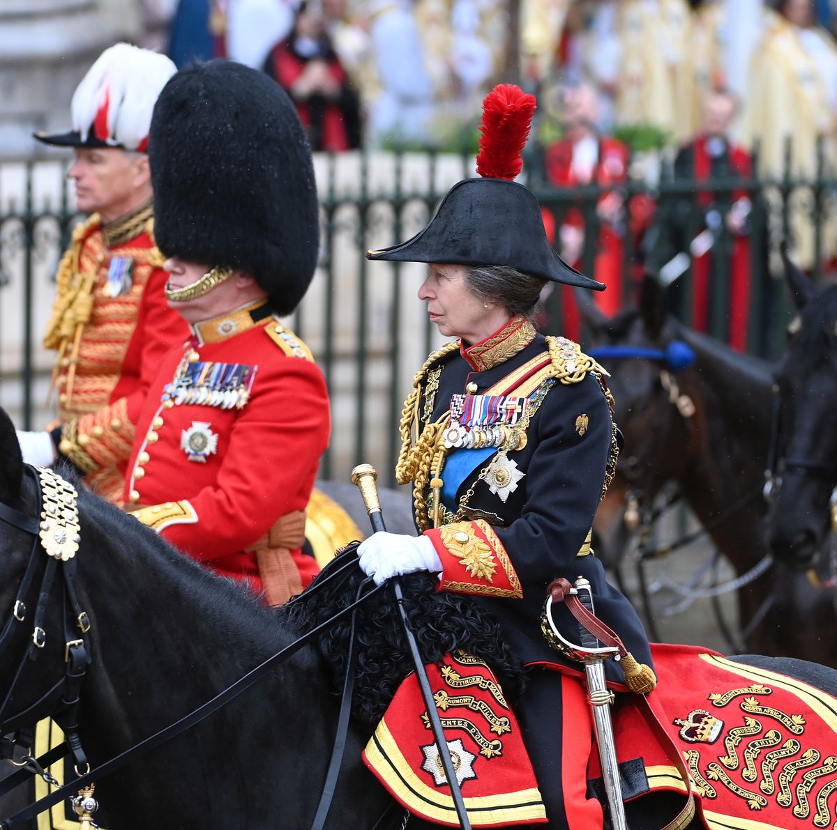 Princess Anne Looks Like a Boss on Horseback Following King ...