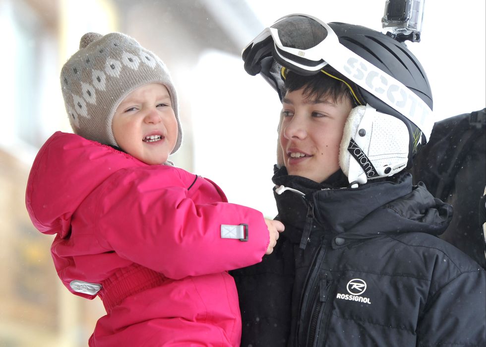 the danish royal family hold annual skiing photocall in villars