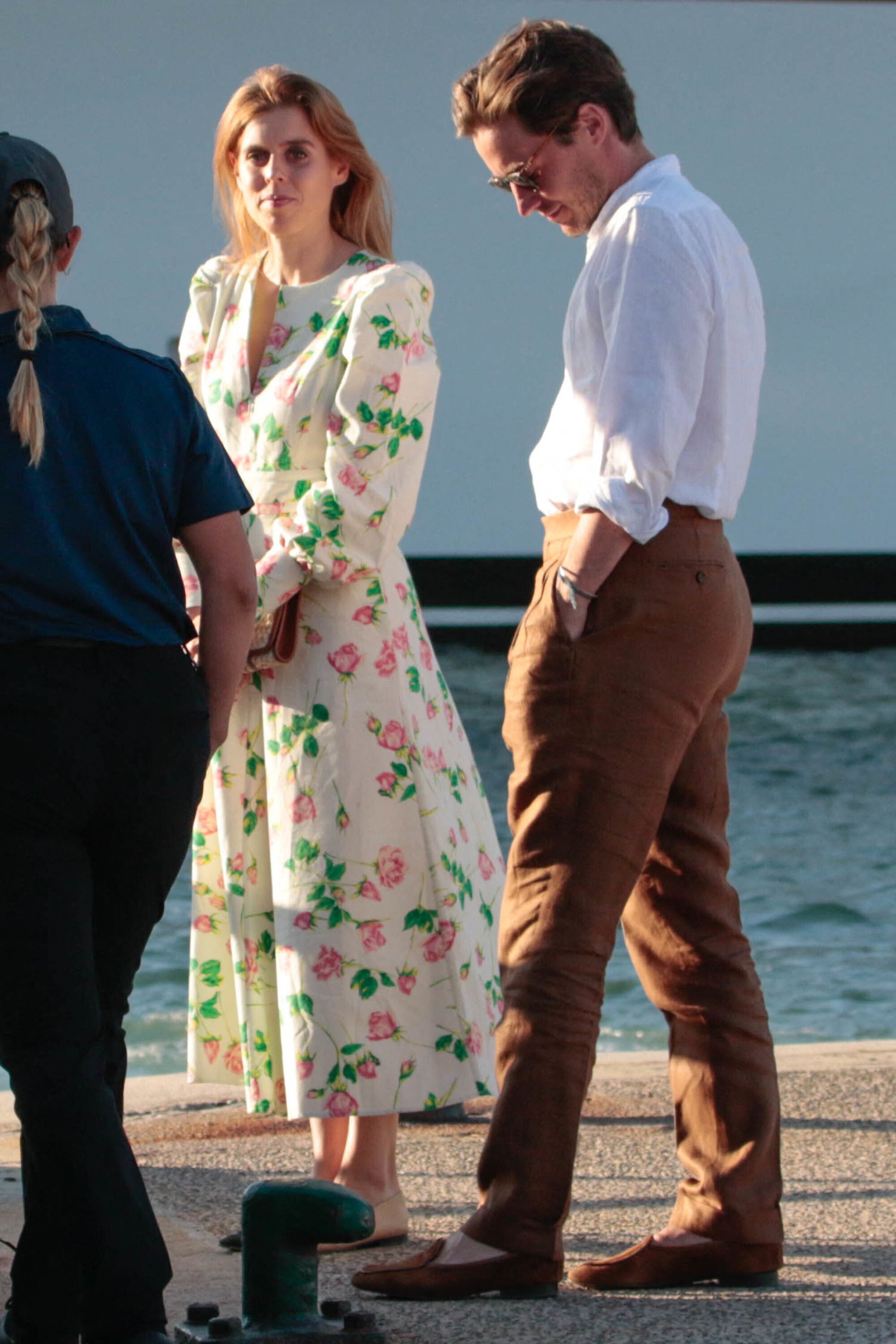 Princess Beatrice Looks So Lovely in a White Floral Dress in Saint