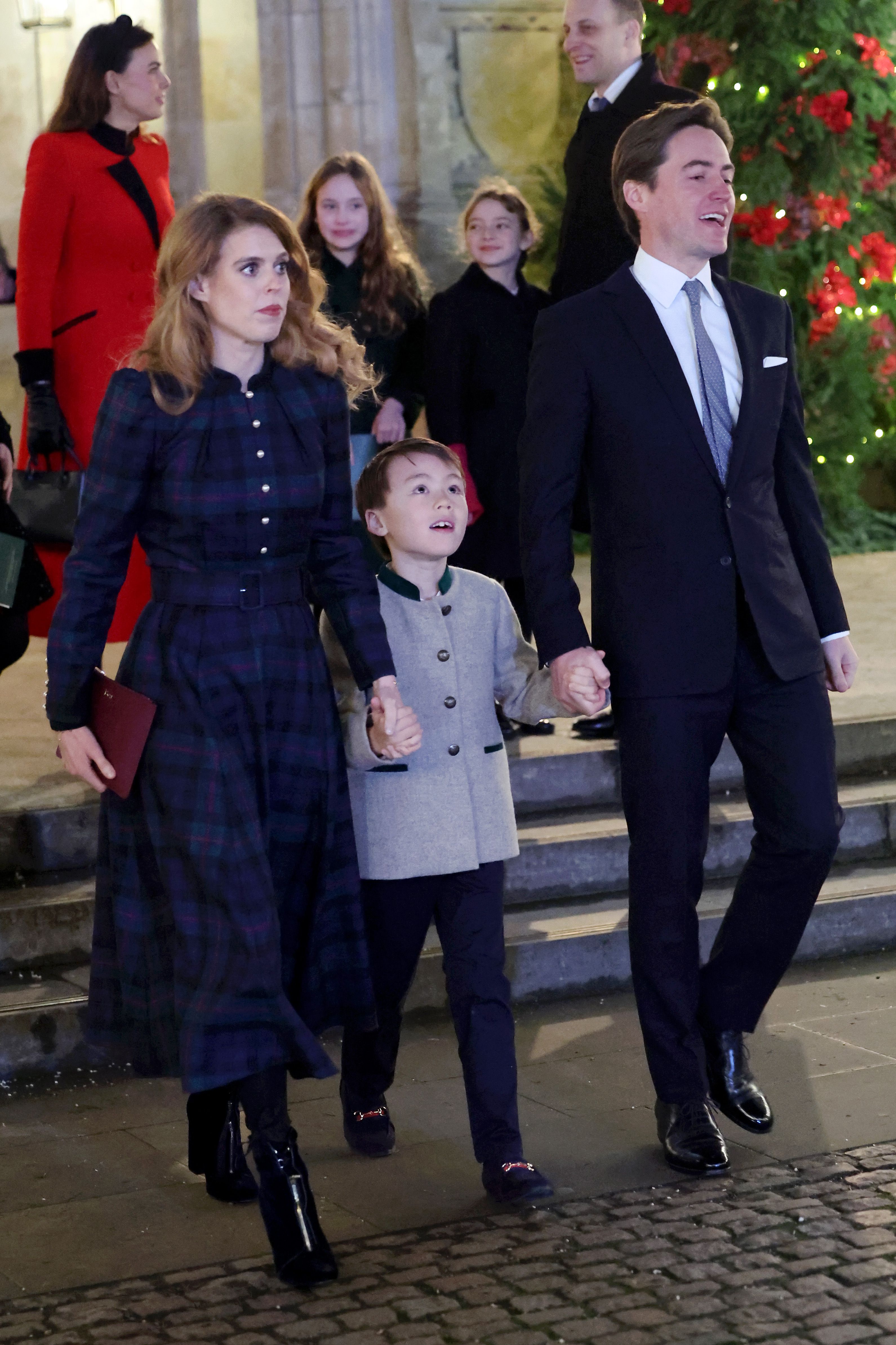 Princess Beatrice wears festive tartan dress for royal Christmas