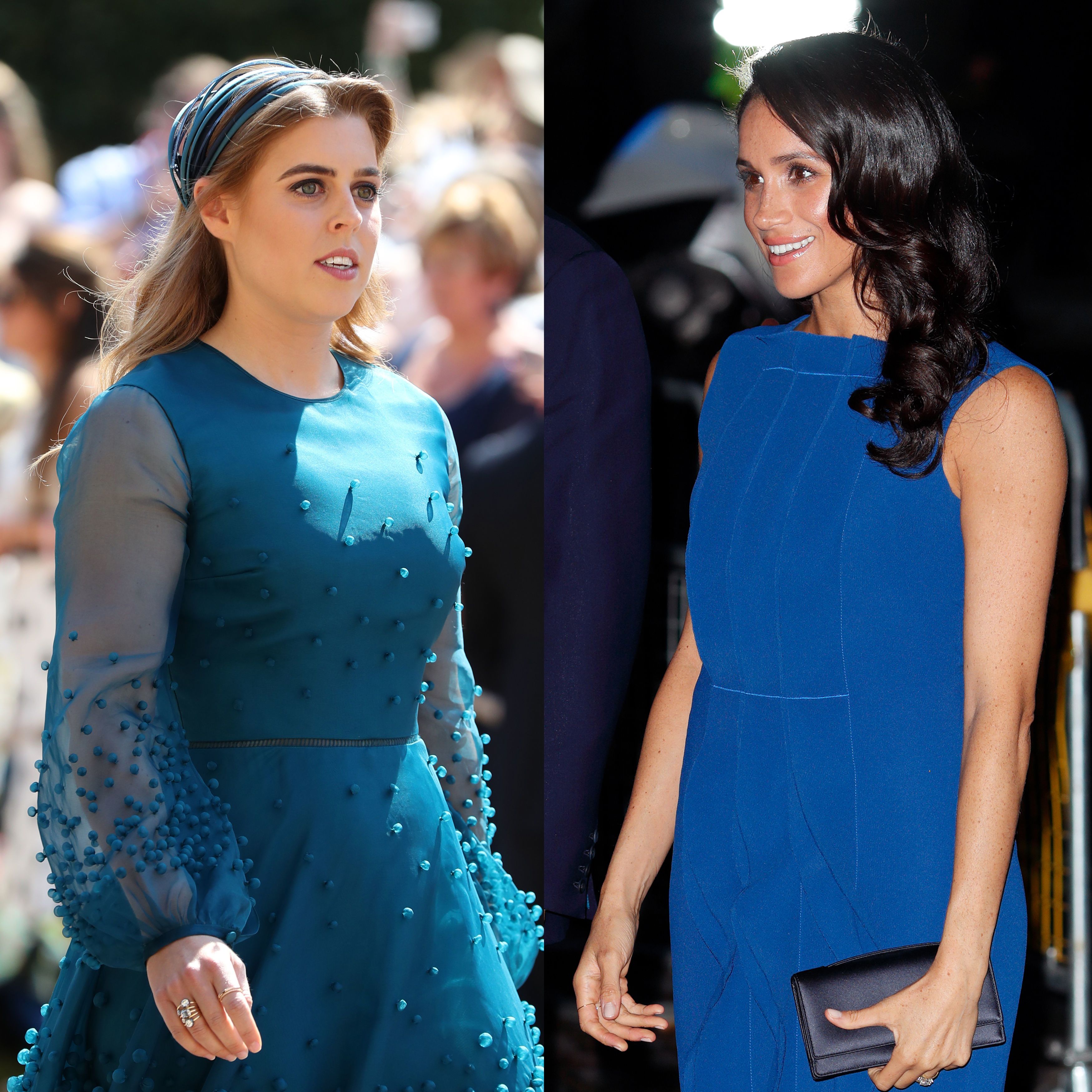 Meghan Markle Princess Beatrice Wear Pleated Misha Nonoo Skirt