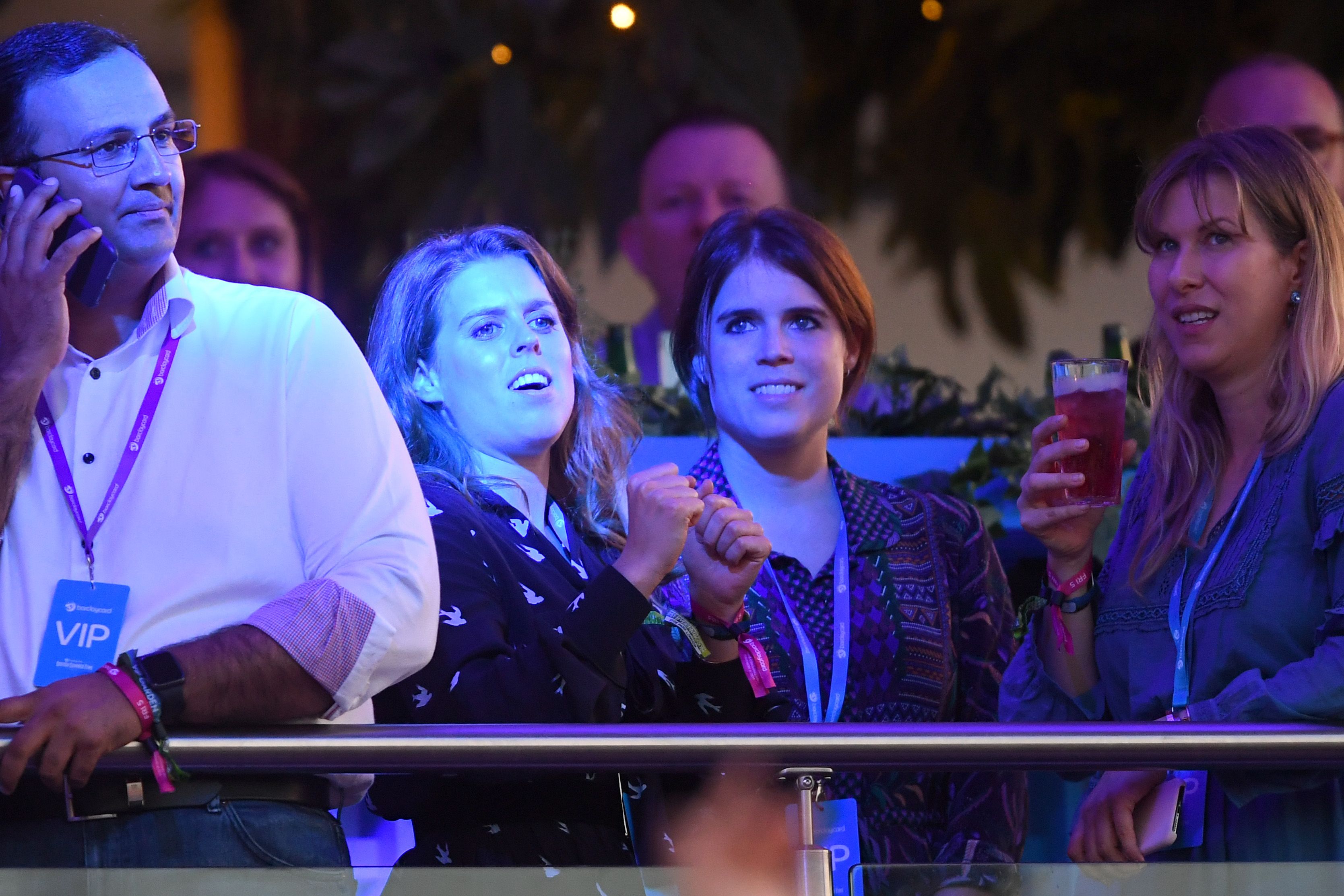 Princess Beatrice and Princess Eugenie Attend Celine Dion Concert