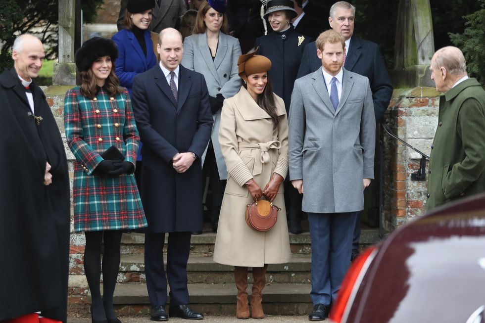 members of the royal family attend st mary magdalene church in sandringham
