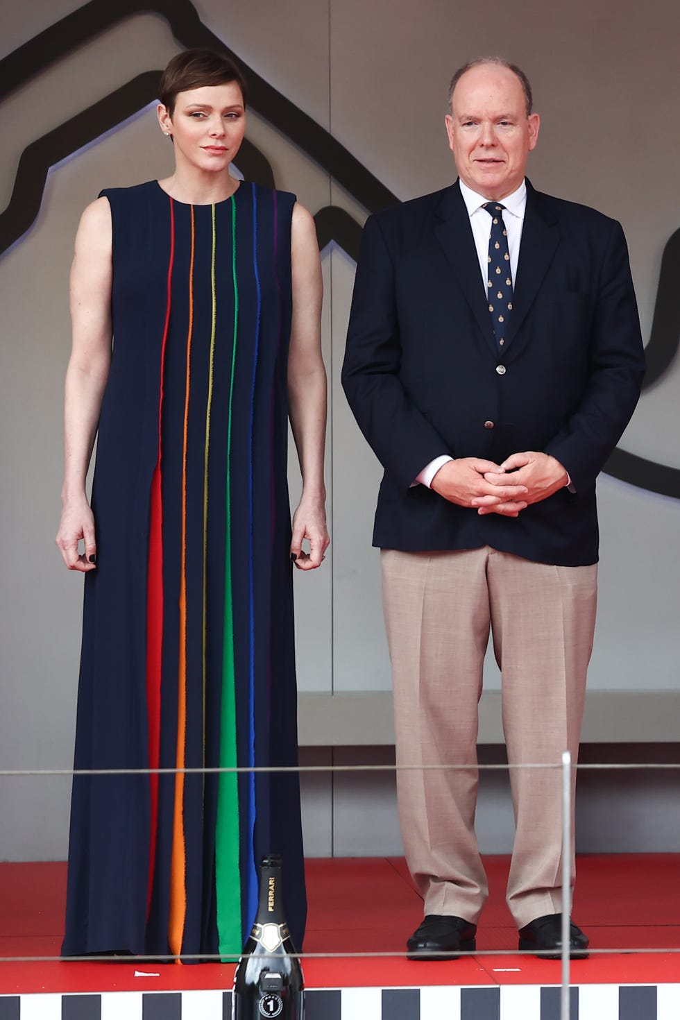 alberto de monaco y charlene en el premio de f1 de monaco