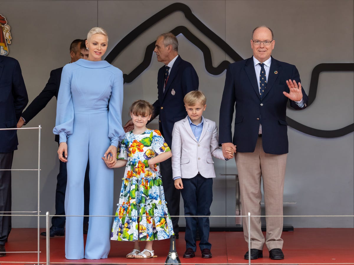 Princess Charlene hands out the prizes at the Monaco Grand Prix