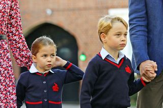 princess charlotte's first day of school with prince george