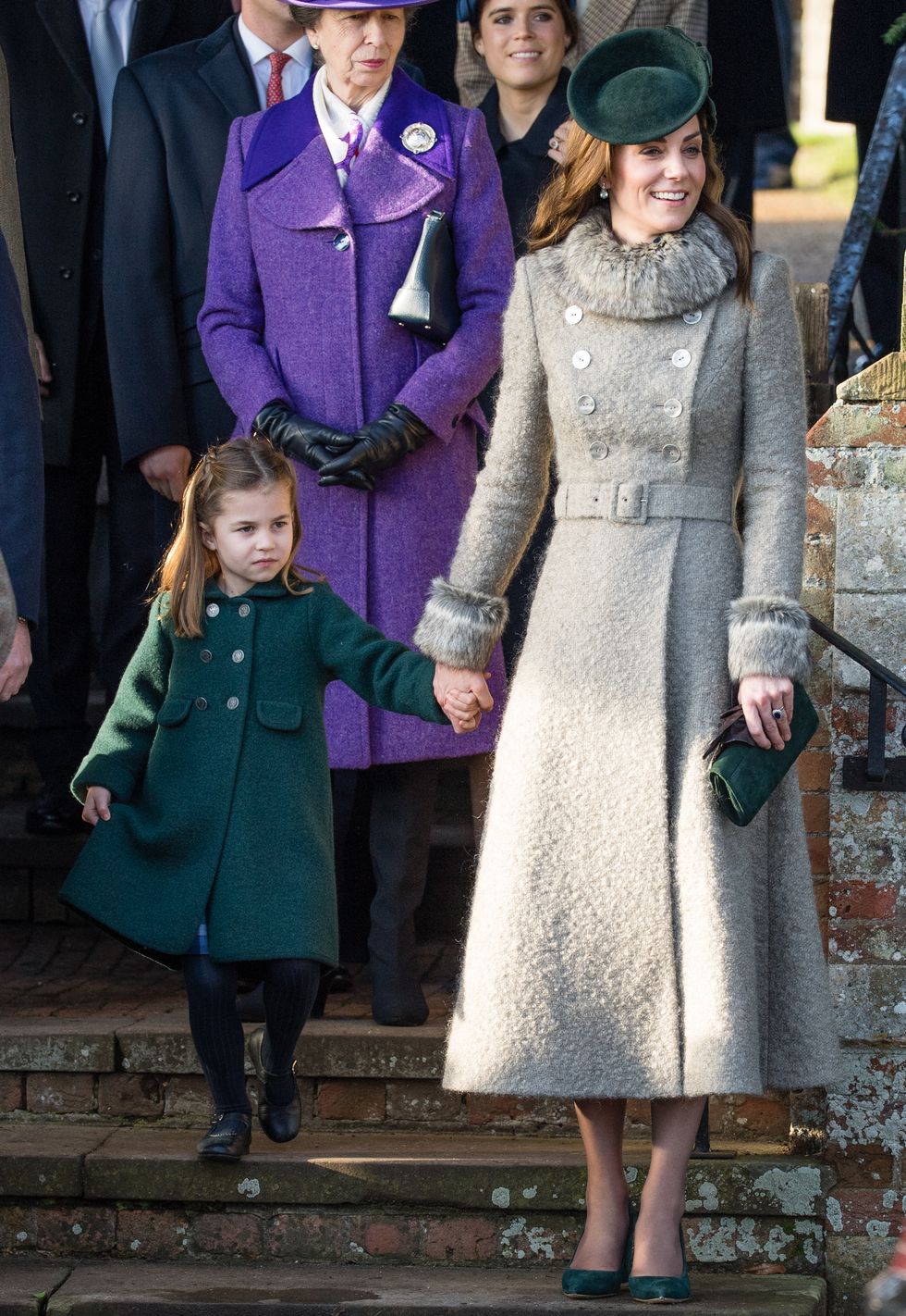 princess charlotte curtsy queen elizabeth The Royal Family Attend Church On Christmas Day