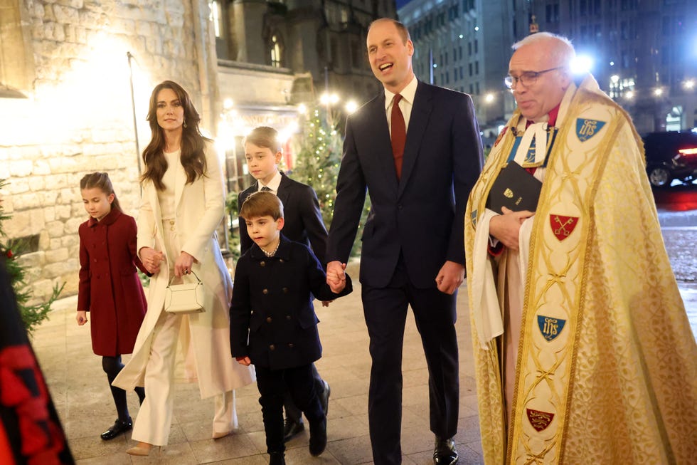 kate and her family at the together at christmas service