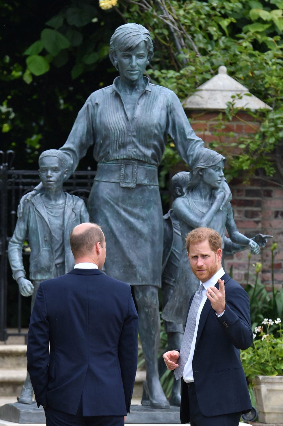 Prince William and Harry reunite for Princess Diana statute