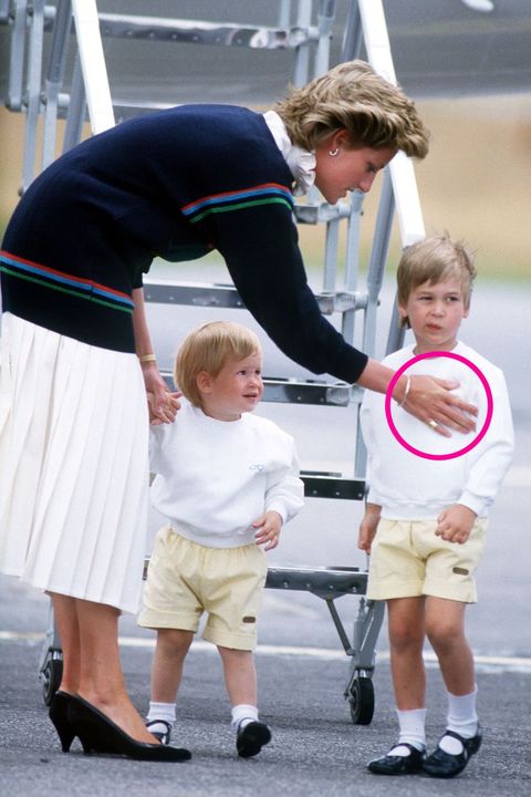 Princess Diana with Harry and William in Scotland