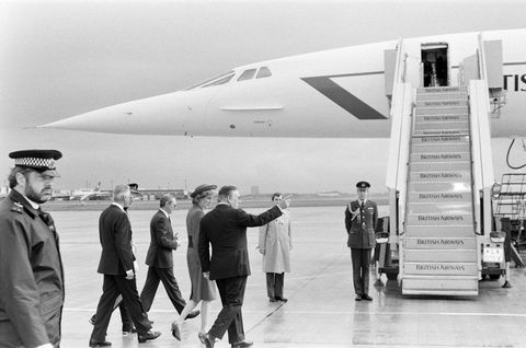 Princess Diana flies Concorde