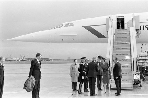 Princess Diana flies Concorde