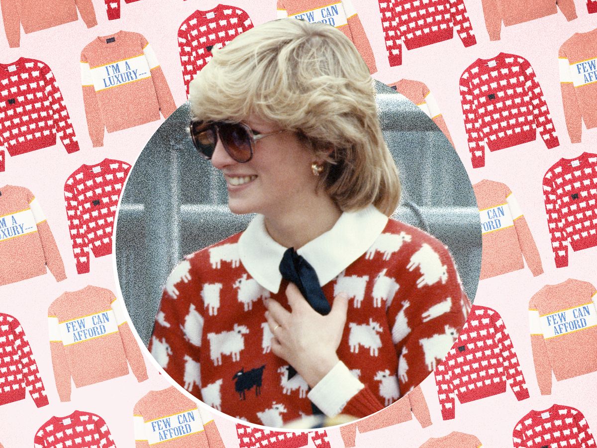 Princess Diana's 'One Black Sheep' Sweater Represents the End of Innocence, Handbags and Accessories