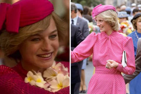 20 Princess Diana Outfits in The Crown Season 4, Compared to Real Life