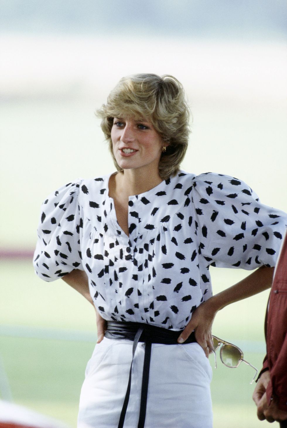 cirencester, united kingdom   august 09  princess diana watching a polo match in cirencester  photo by tim graham photo library via getty images