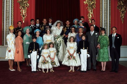 Prince Charles and Diana wedding party