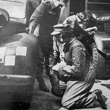 princess elizabeth of great britain doing technical repair work during her world war two military service 1944
