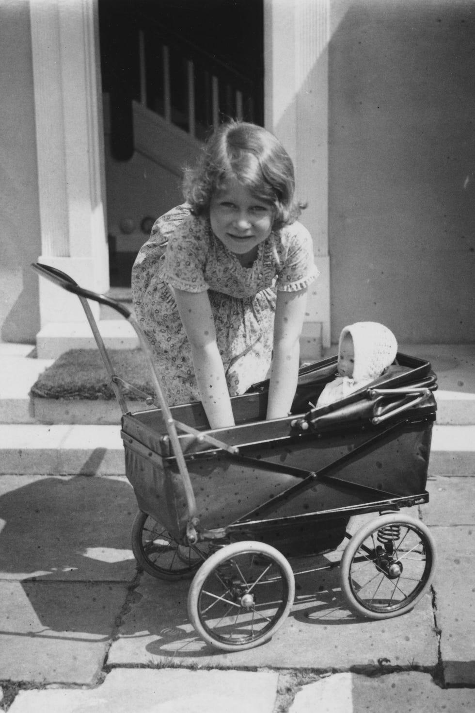Princess Elizabeth And Toy Pram princess elizabeth and toy pram