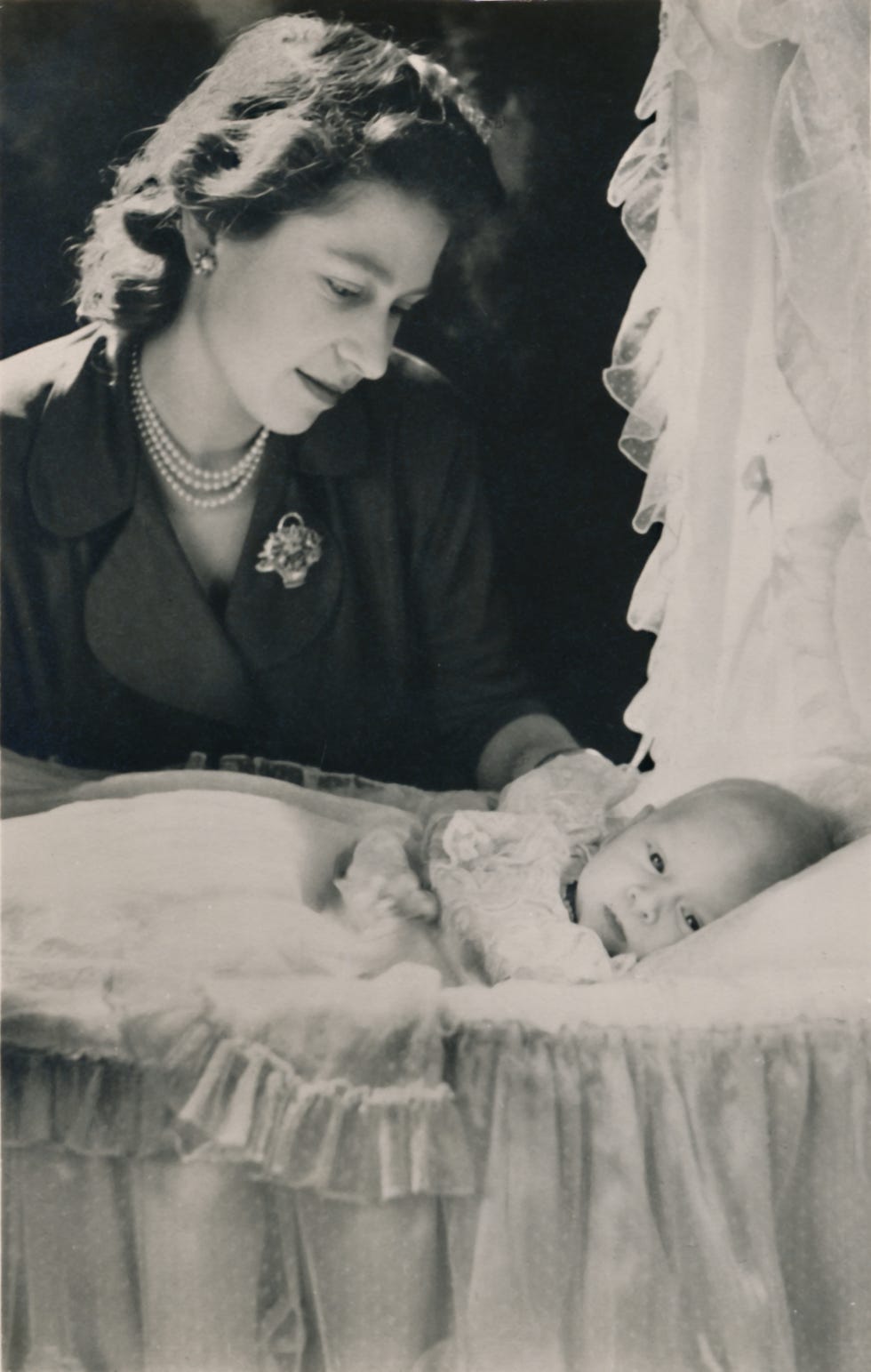 Princess Elizabeth With Her Infant Son Prince Charles