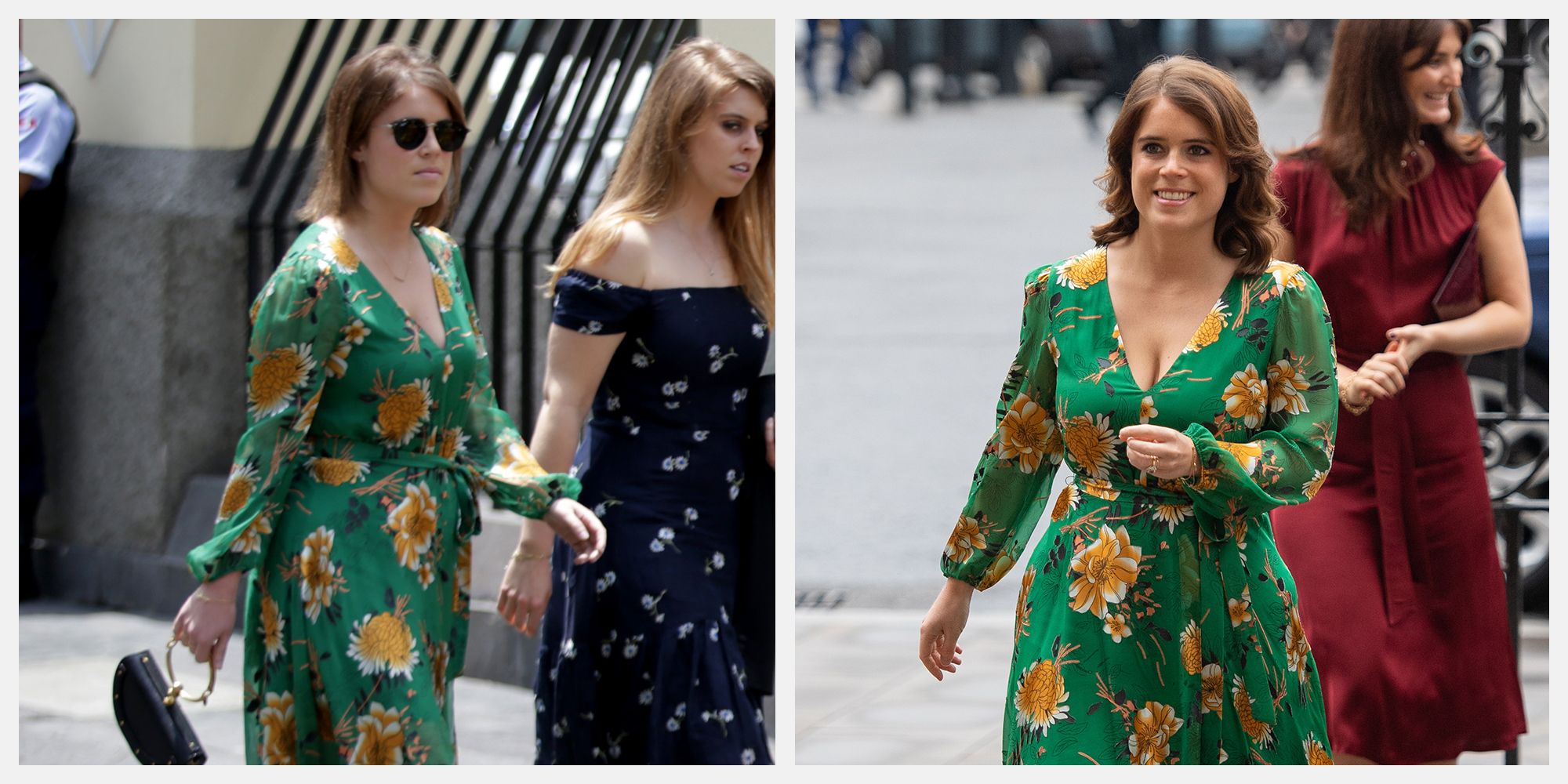 Alice and olivia shop green floral dress