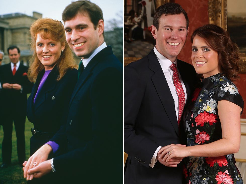 Sarah Ferguson and Princess Eugenie's engagement rings