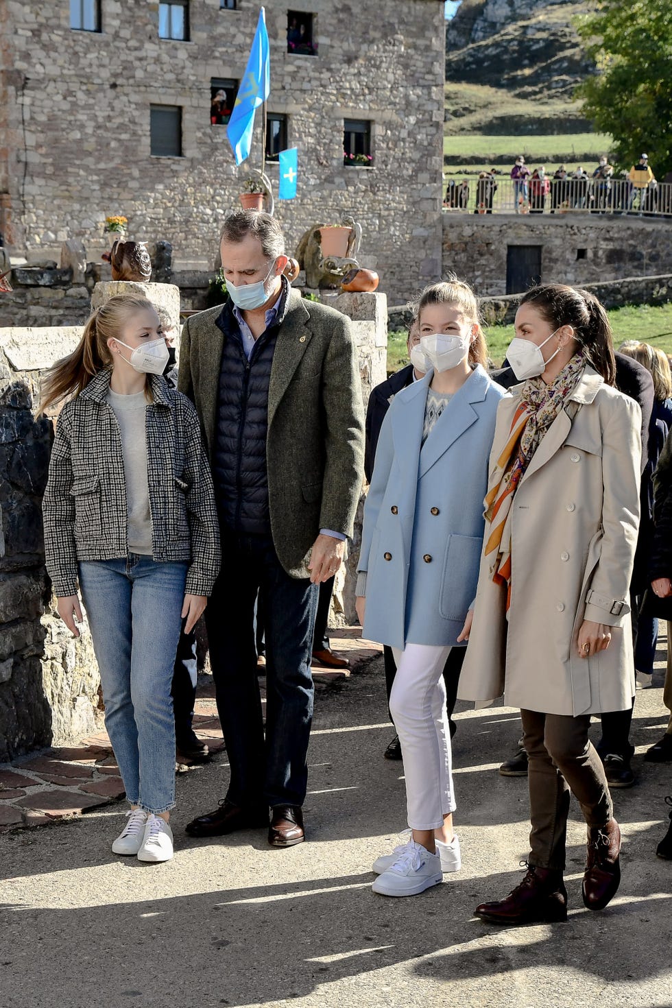 spanish royals visit santa maria del puerto de somiedo   'princess of asturias' awards 2021